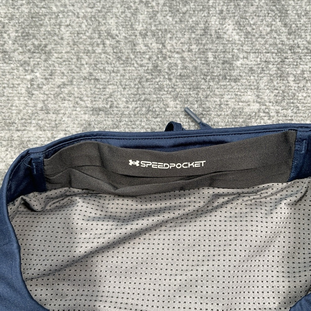 Under Armour SpeedPocket 7" Statement Lined Run Short 1362230 Blue 408 Size L - Picture 3 of 6